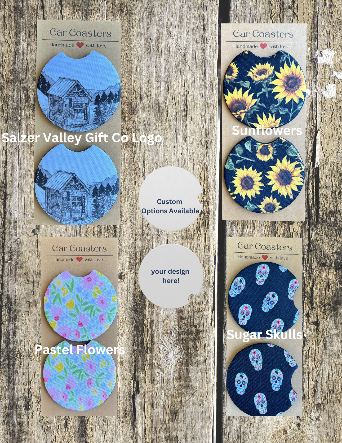 Neoprene Car Coasters Set of 2